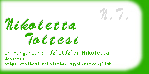 nikoletta toltesi business card